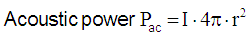 Acoustic Power Formula