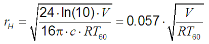 Formula critical distance