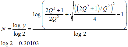 Q factor Q to N log