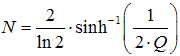 Q factor Q to N