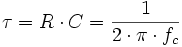 Conversion: time constant - sengpielaudio