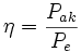 Acoustic efficiency formula