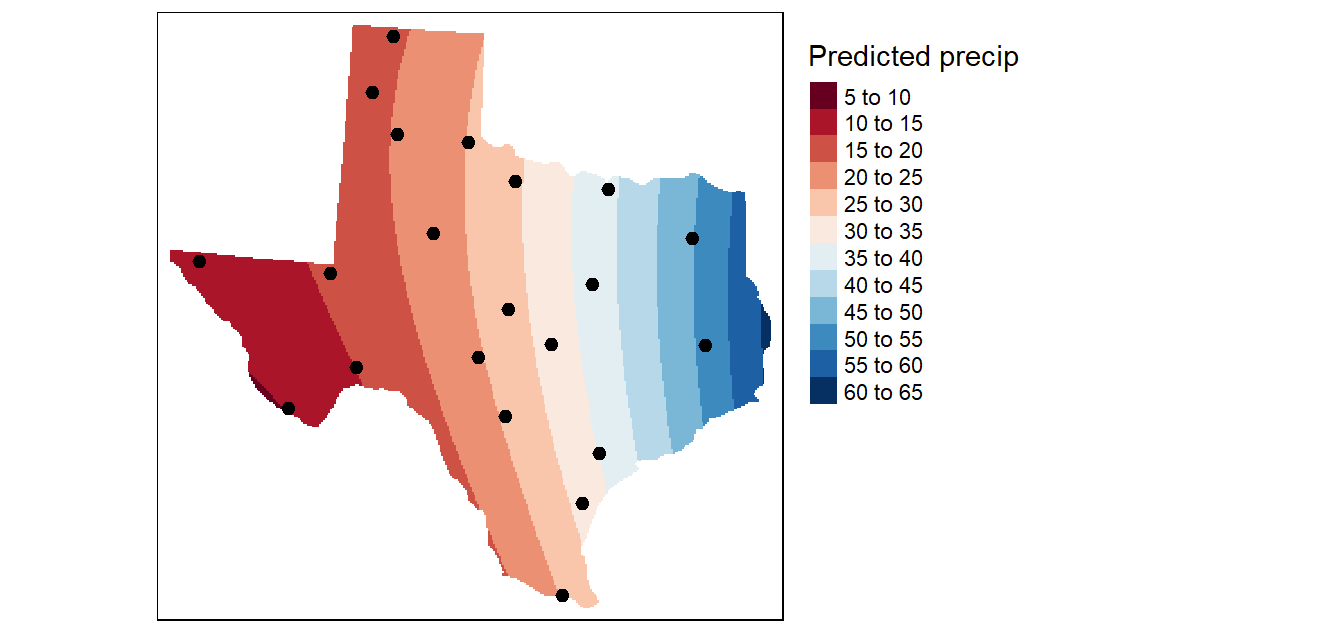 Result of a second order interpolation