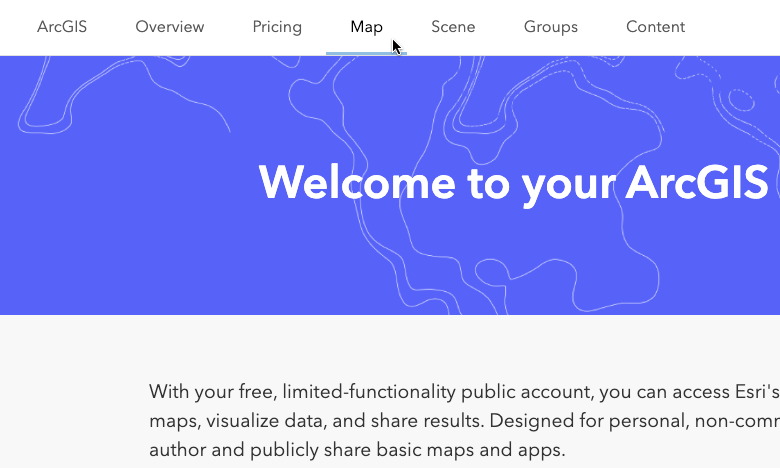 ArcGIS Online, Access Map