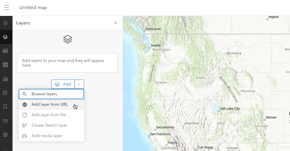 ArcGIS Online, Add Layer