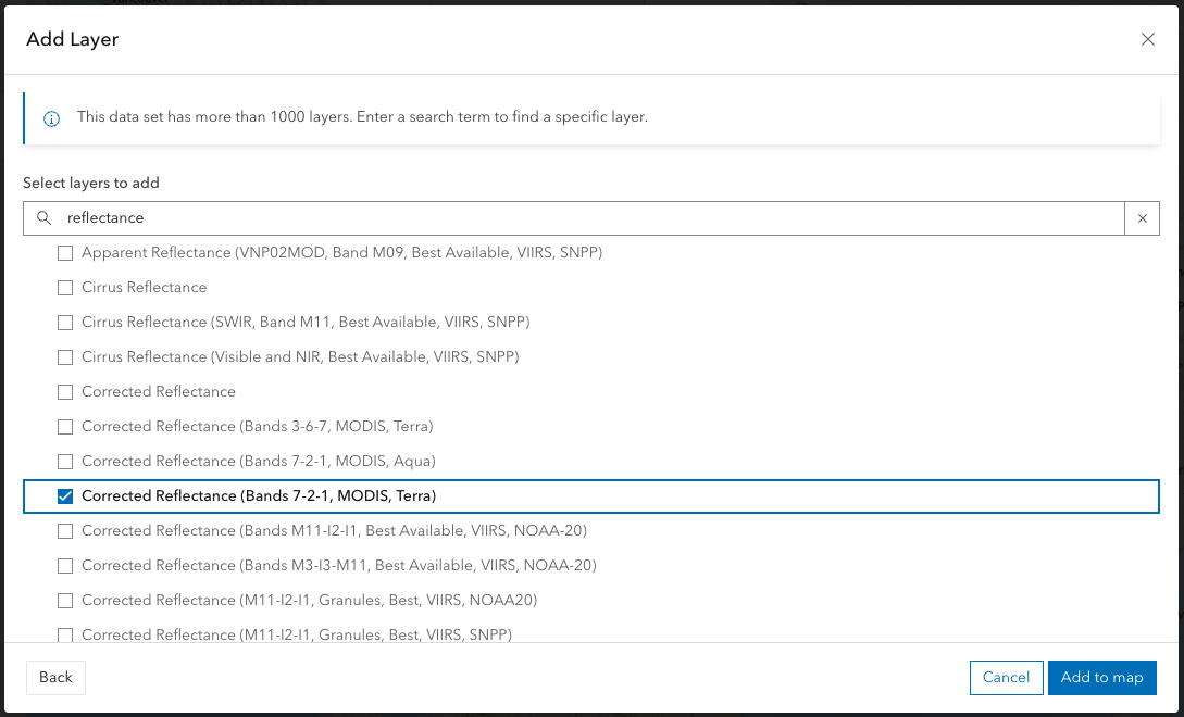 ArcGIS Online, Select Layer