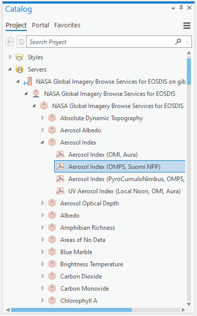 ArcGIS Pro Catalog Pane