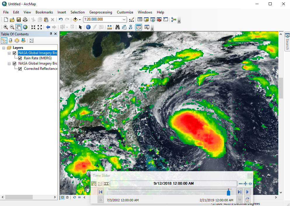 ArcMap, Time Panel