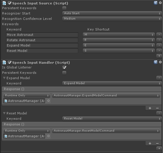 How to set-up the Speech Input Source and Handler for chapter 5