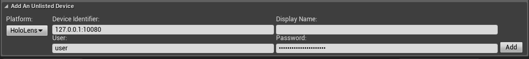Adding an unlisted device