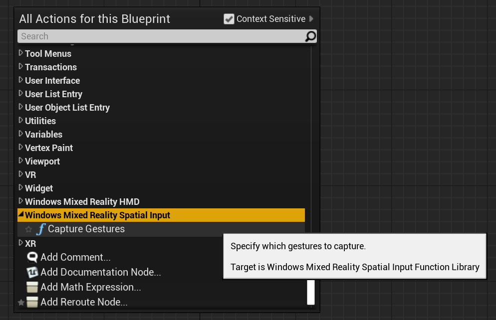 Capture Gestures
