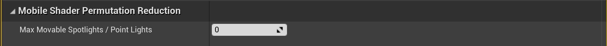 Mobile shader permutation reduction
