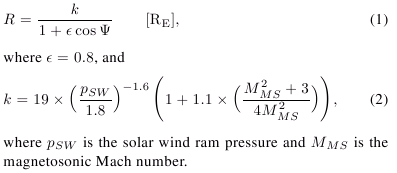 bow shock formulae