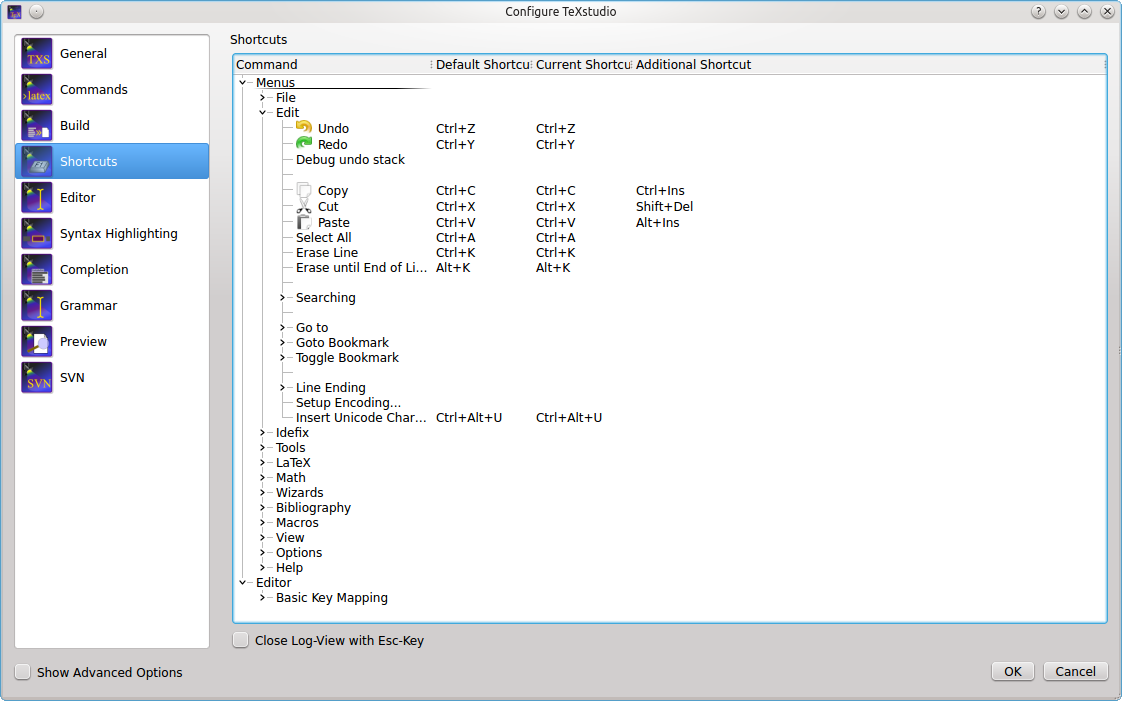 Configure Shortcuts